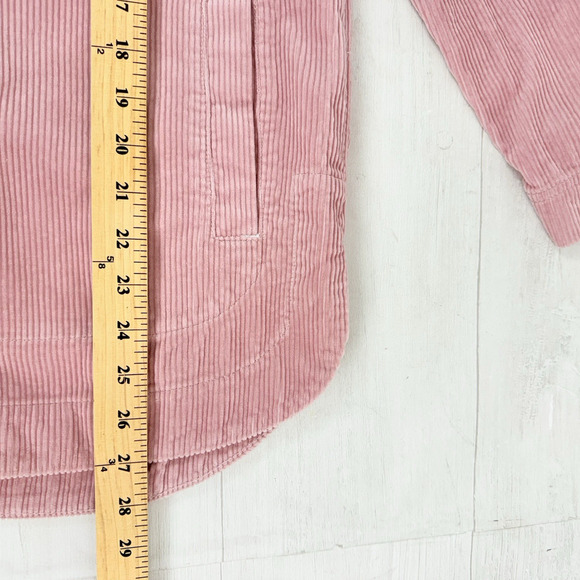 Madewell Oversized Corduroy Yorkway Shirt Jacket Size S Wisteria Dove Pink Fall - Picture 15 of 16